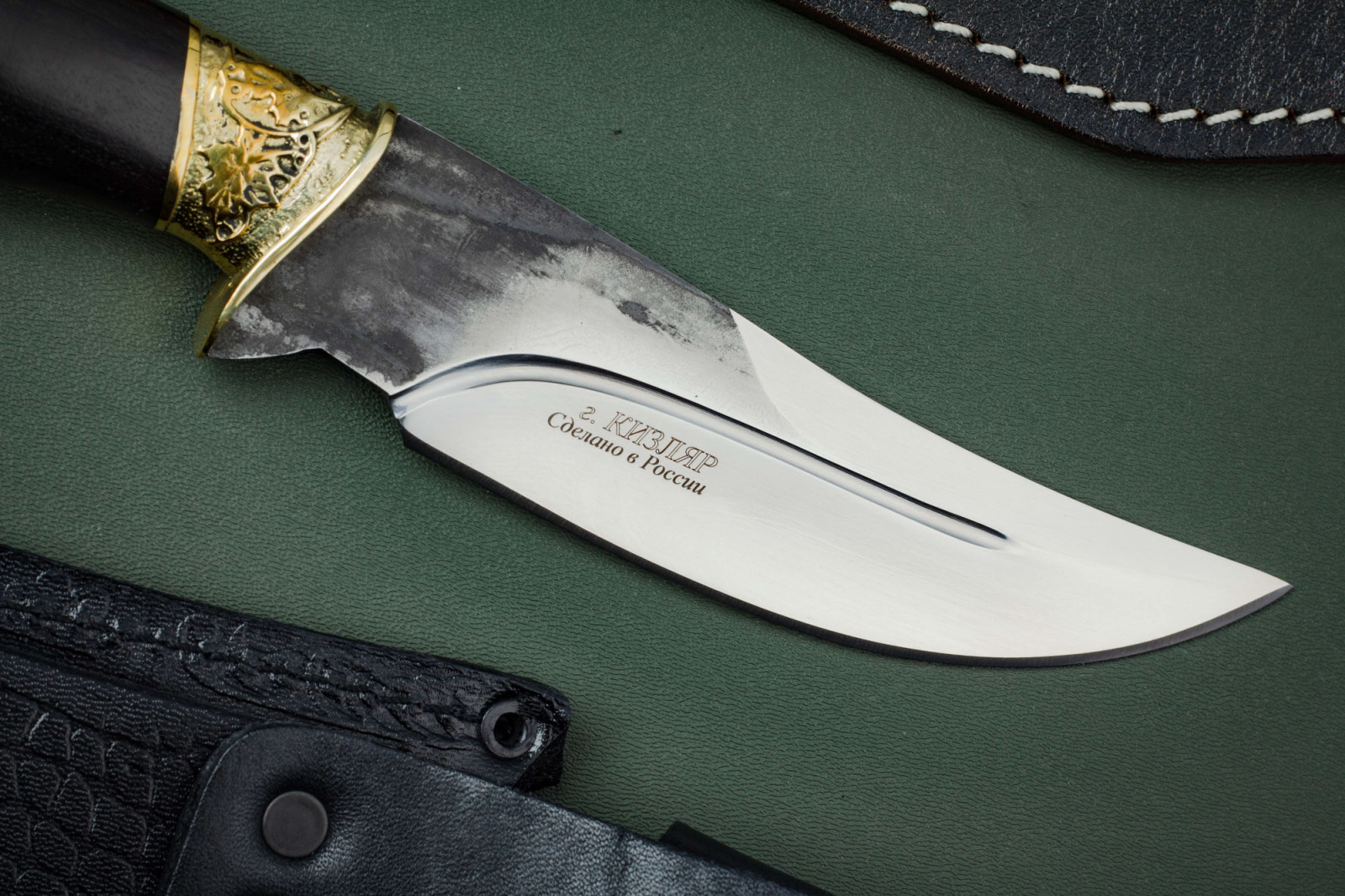 Нож Рысь Х12 граб/латунь Беркут Кизляр