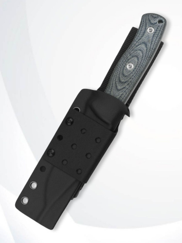 Нож QSP Bison V2 D2 satin, Denim micarta, w/ Kydex sheath