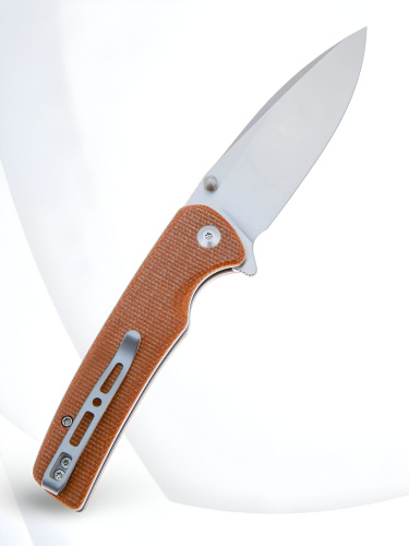 Складной нож Sencut Sachse Satin сталь 9Cr18MoV, рукоять Brown Micarta