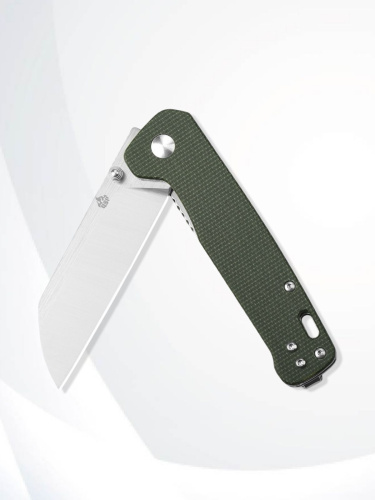 Нож QSP Penguin Satin сталь D2, рукоять Green Micarta