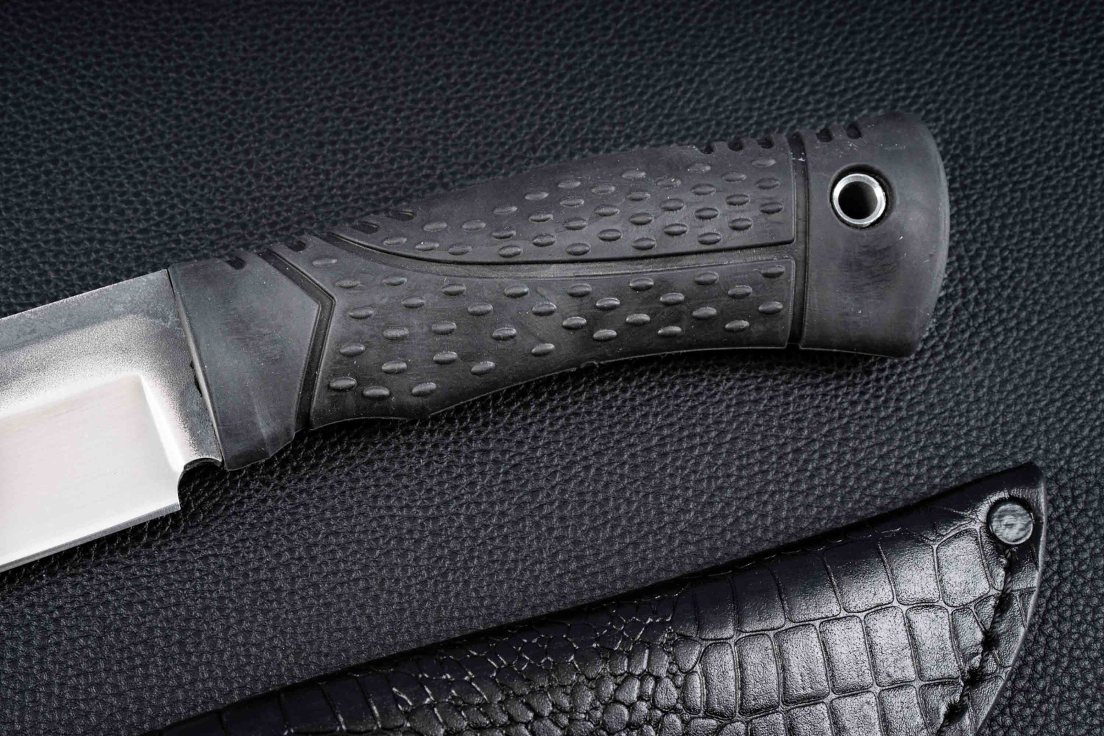 Нож Терек AUS-8 эластрон черный Андреев