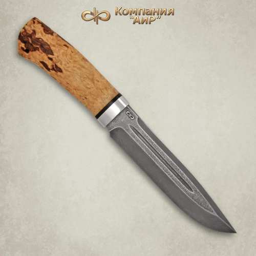 Нож Селигер АиР (карельская береза) дамасская сталь ZDI-1016