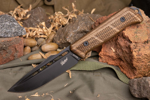 Нож Baikal D2 Black Titanium Walnut