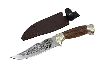 Нож Тайгер - мельхиор/орех Беркут Кизляр