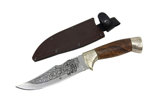 Нож Тайгер - мельхиор/орех Беркут Кизляр