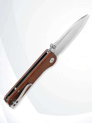 Нож QSP Hawk Satin сталь 14C28N, рукоять Mkuruti Wood