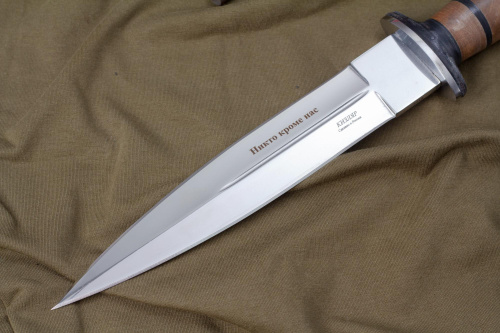 Нож КО-2 Дерево/Кожа с символикой ВДВ Нож КО-2 Дерево/Кожа с символикой ВДВ