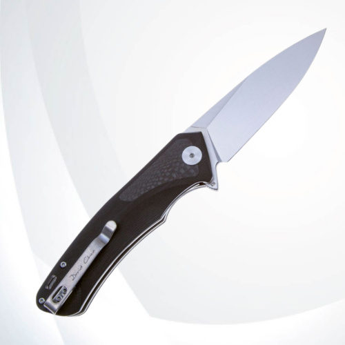 Складной нож Petrified Fish Pub сталь D2, рукоять Black G10/CF