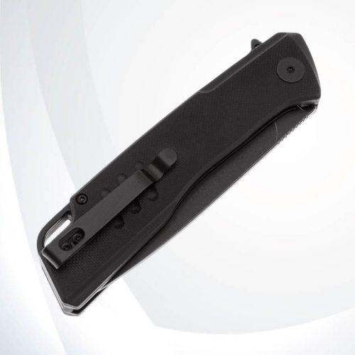 Складной нож Petrified Fish Loco blackwash сталь D2, рукоять Black G10