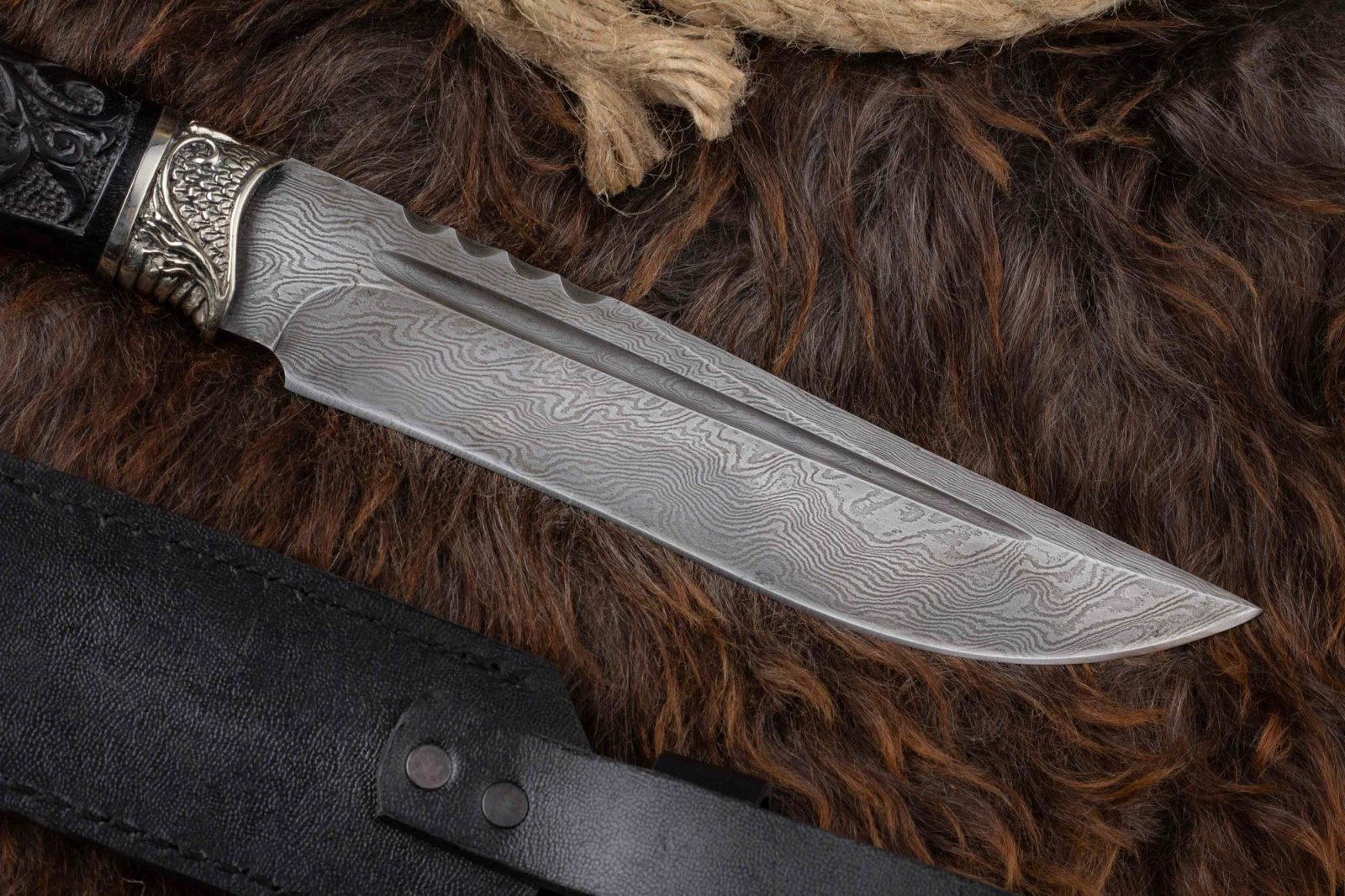 Нож Хищник-1(Сова) дамаск Адамов