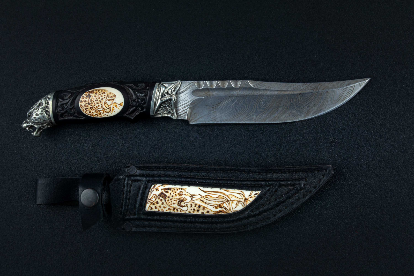 Нож Клык (Гепард) дамаск Адамов