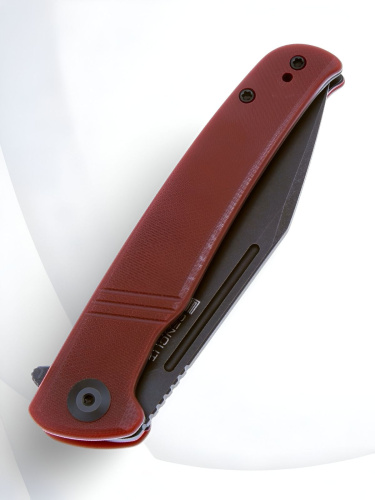 Складной нож Sencut Brazoria Blackwash сталь D2, рукоять Burgundy G10