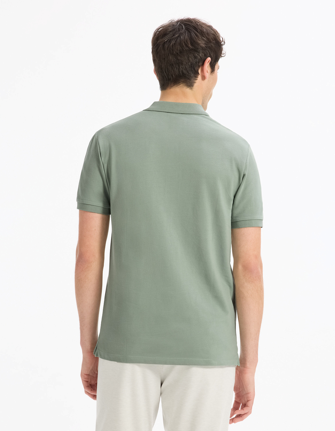 Рубашка-поло из хлопка с пике Celio