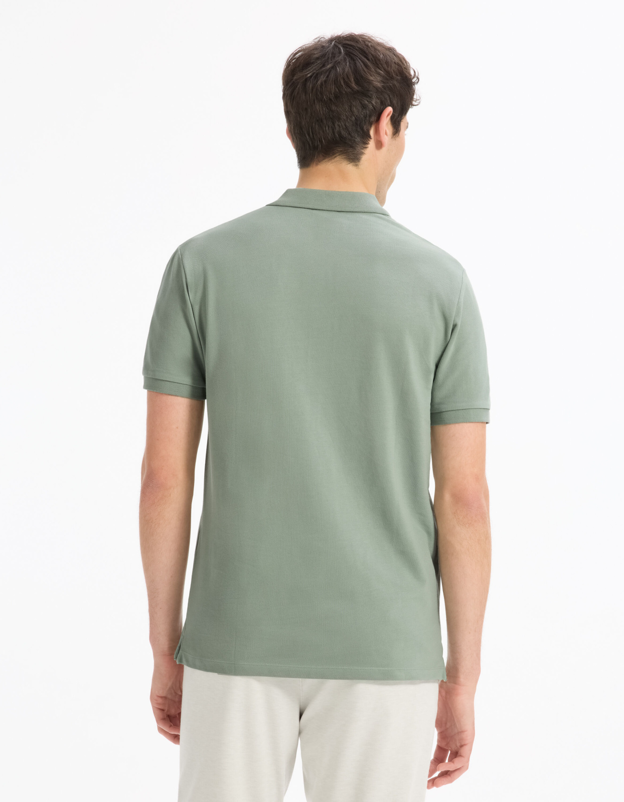 Рубашка-поло из хлопка с пике Celio