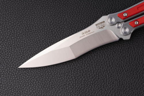 Нож складной Эльф D2 204-100401 рукоять G-10 (Red)