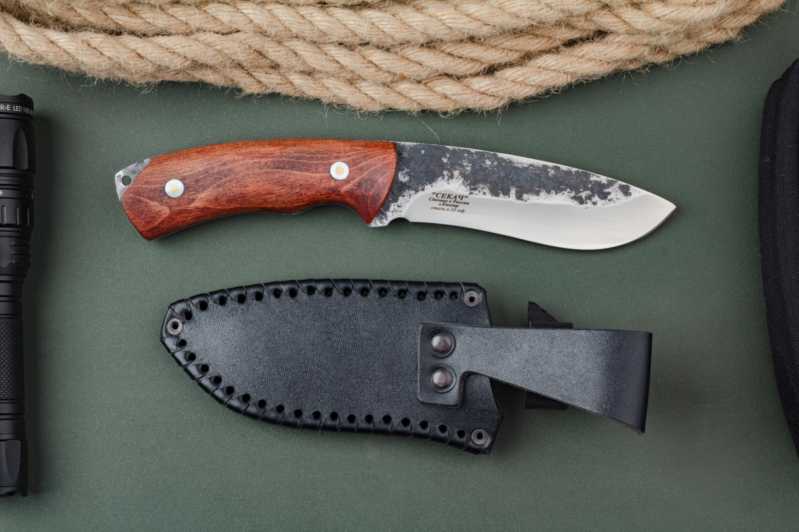 Нож Секач Х12мф накладные пляшки Блажко