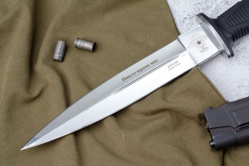 Нож КО-2 Полированный Эластрон с символикой ВДВ Нож КО-2 Полированный Эластрон с символикой ВДВ