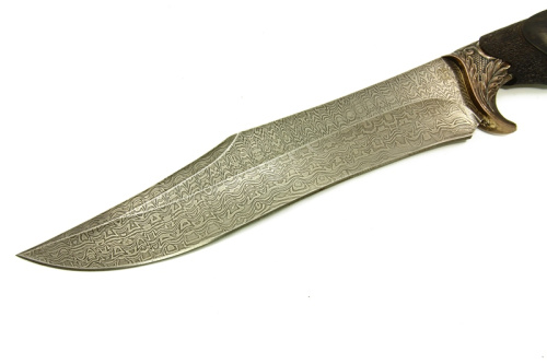 Нож Вождь - дамаск/граб Кизляр Нож Вождь - дамаск/граб Кизляр