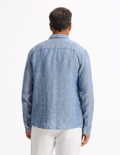 Сорочка -лён - шамбре 