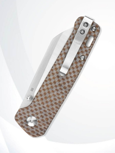 Нож QSP Penguin Satin сталь D2, рукоять Brown Micarta