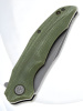 Складной нож Petrified Fish Hairtail dark stonewash сталь K110, рукоять Green Micarta