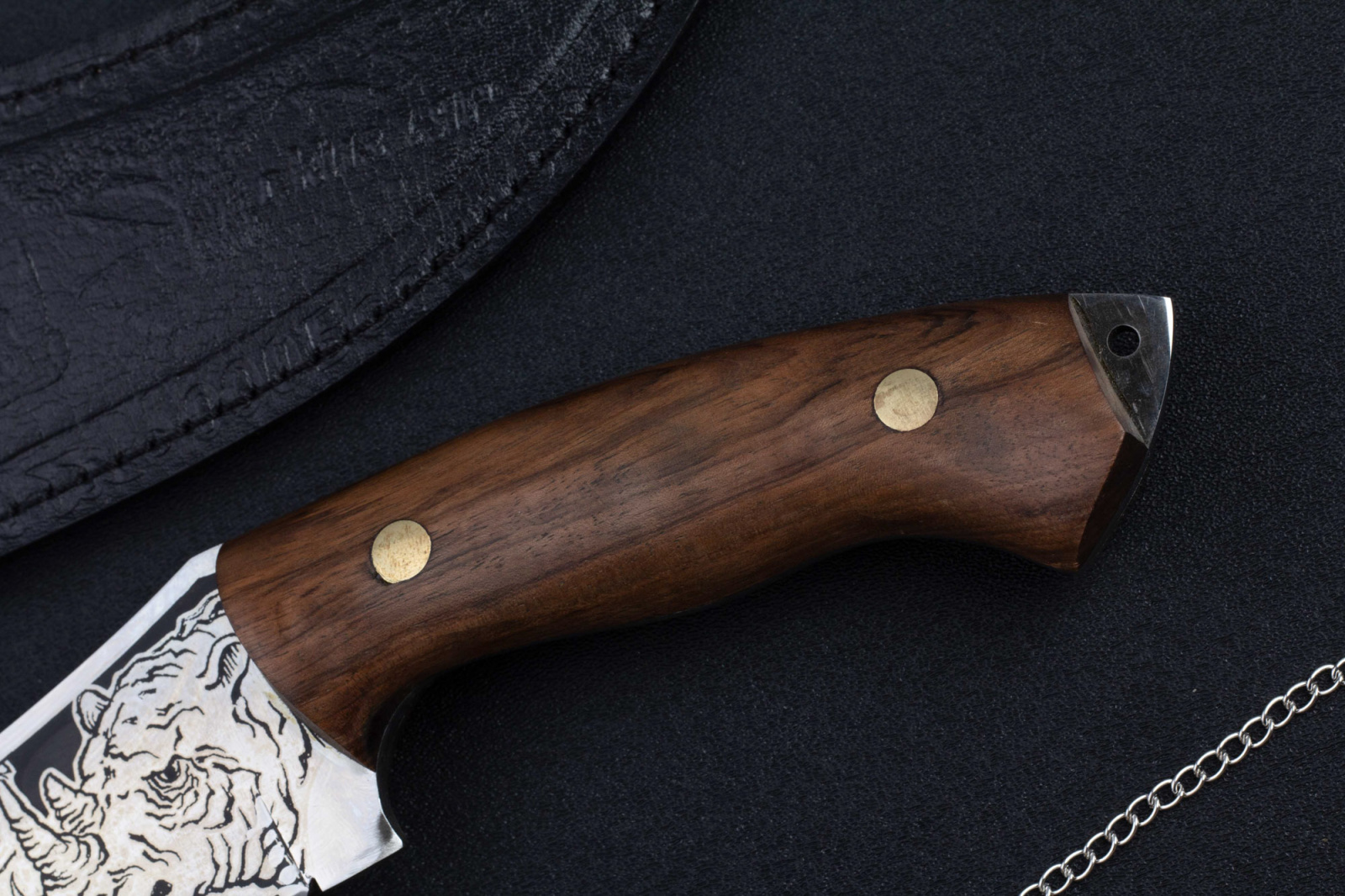 Нож Носорог 65х13 клепанный Беркут Кизляр