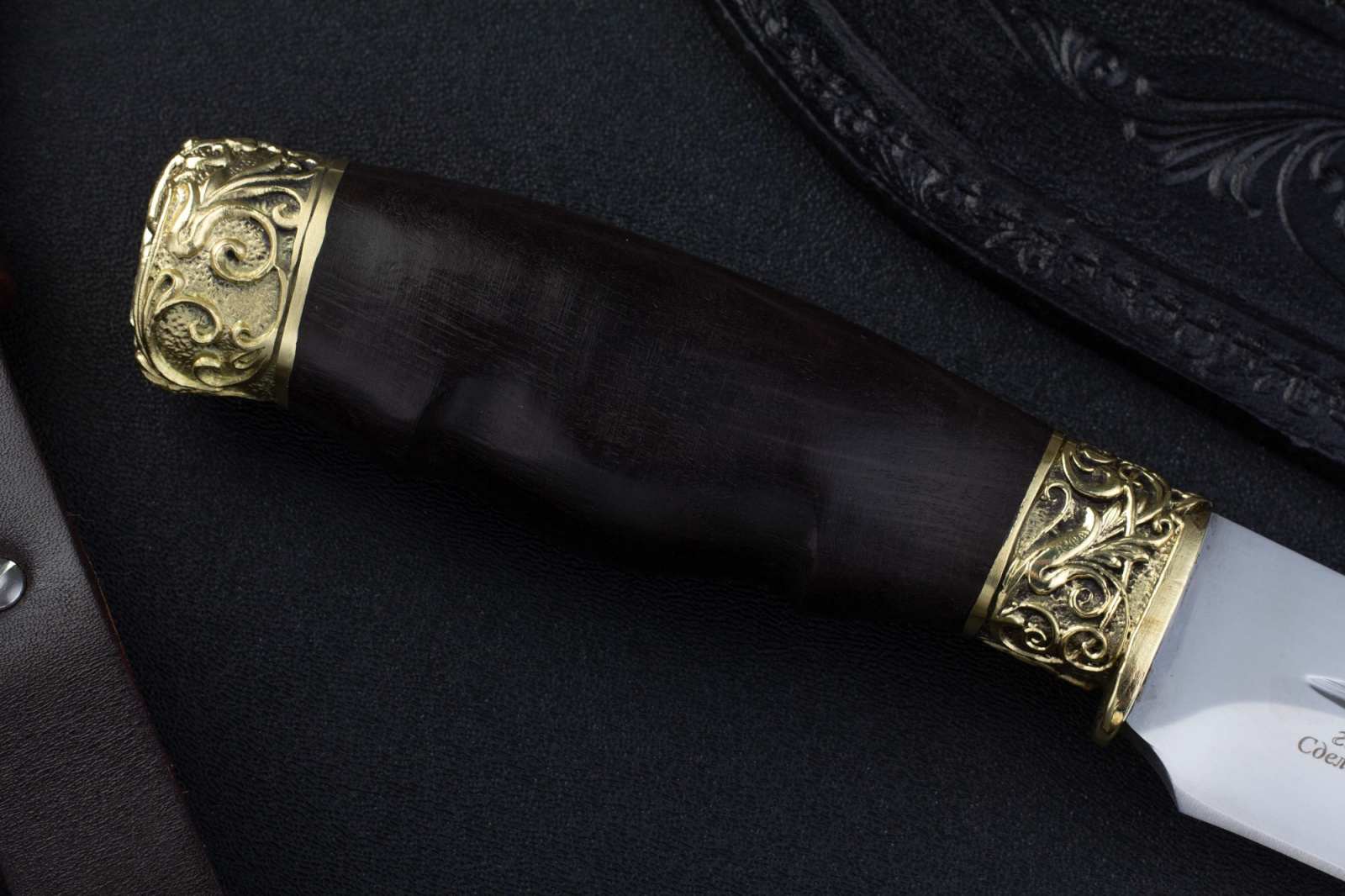 Нож Соболь - Х12МФ латунь Беркут Кизляр