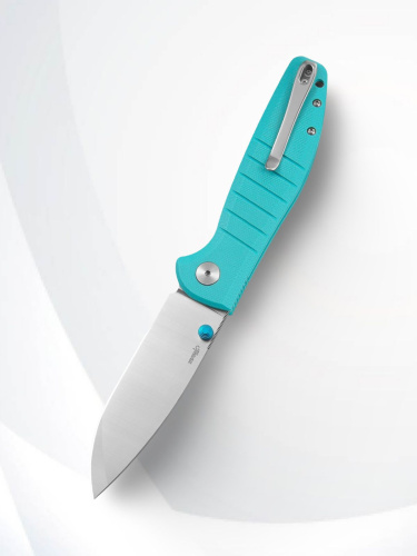 Нож Bestechman Goodboy Grey Satin сталь D2, рукоять Blue G10