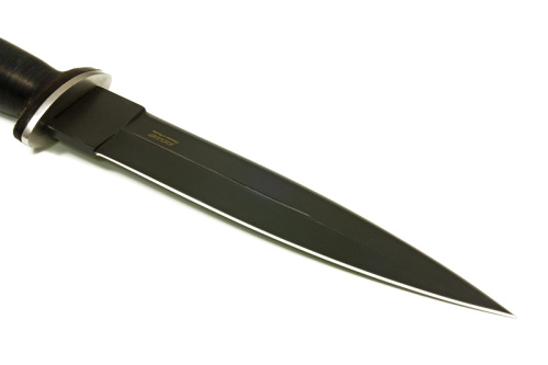 Нож КО-2 Черный Кожа Нож КО-2 Черный Кожа