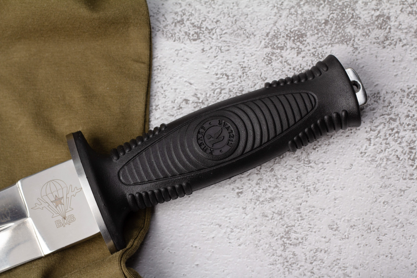 Нож КО-2 Полированный Эластрон с символикой ВДВ Нож КО-2 Полированный Эластрон с символикой ВДВ