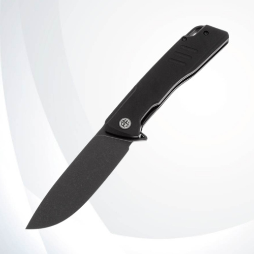 Складной нож Petrified Fish Loco blackwash сталь D2, рукоять Black G10