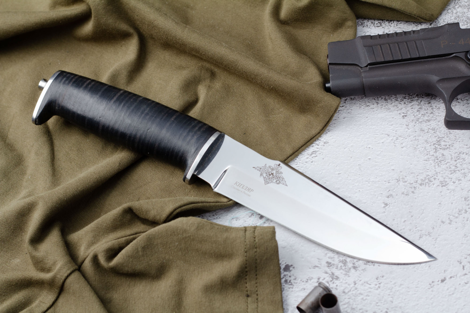 Нож Ш-5 Кожа с символикой Министерство обороны