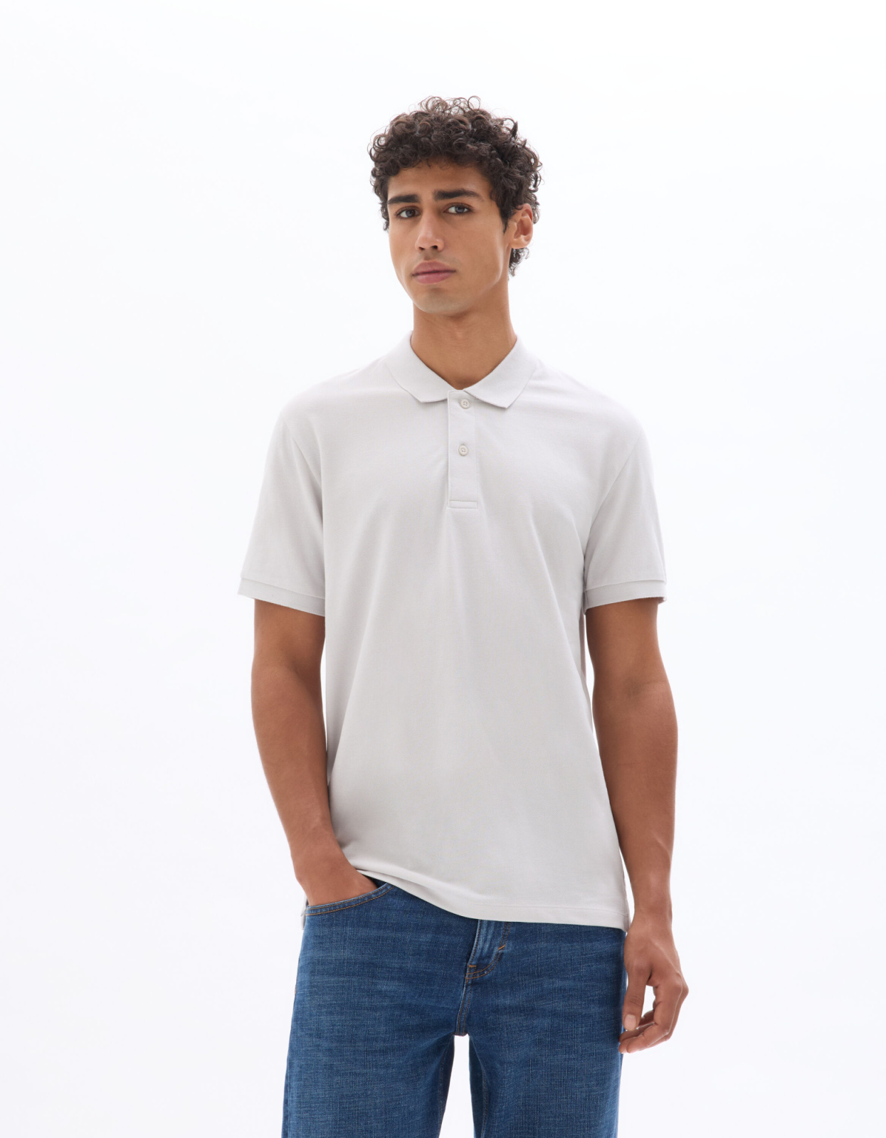 Рубашка-поло из хлопка с пике Celio