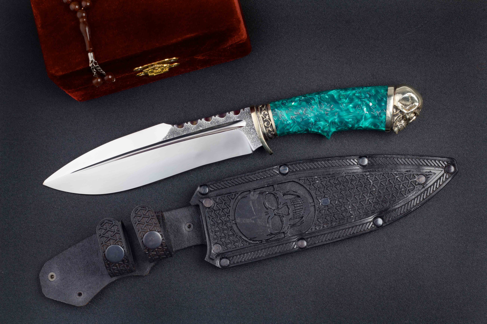 Нож Спецназ Х12МФ Акрил Зеленый