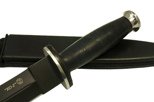 Нож КО-2 Черный Кожа Нож КО-2 Черный Кожа