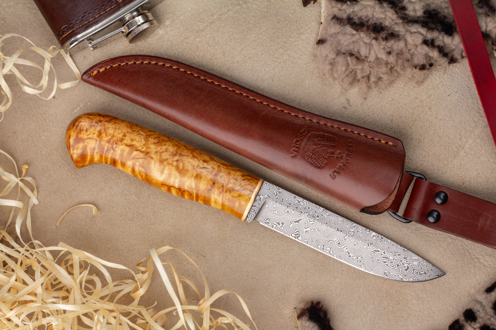 Нож Tapio - дамаск к.б.Северная корона Нож Tapio - дамаск к.б.Северная корона