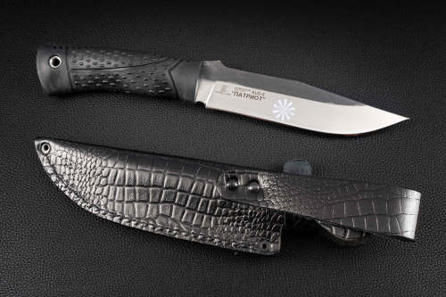 Нож Патриот AUS-8 эластрон черный Андреев