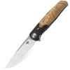 Складной нож Bestech Ascot satin сталь 14C28N, рукоять CF/G10/Lightburl wood