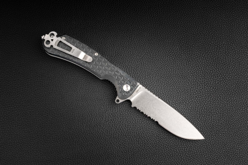 Складной нож Daggerr Wocket serrated stonewash черный Складной нож Daggerr Wocket serrated stonewash черный