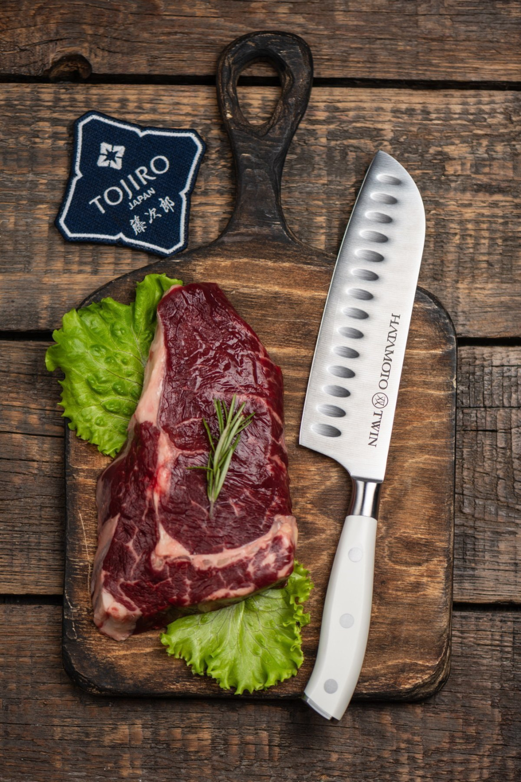 Кухонный нож Японский Шеф Сантоку Hatamoto TW-003B