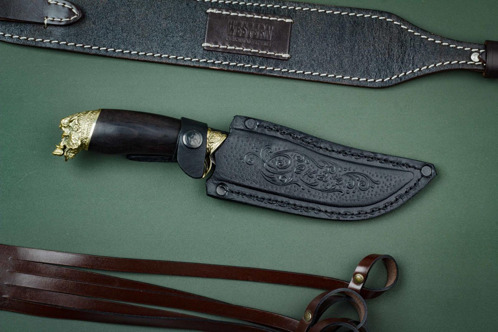 Нож Секач - Х12МФ/D2 латунь Беркут Кизляр