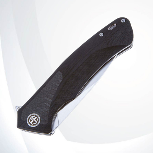 Складной нож Petrified Fish Pub сталь D2, рукоять Black G10/CF