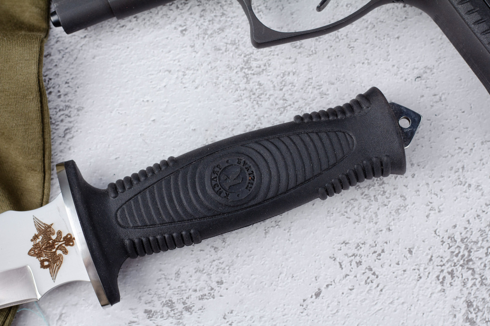 Нож Сталкер с символикой Министерство Обороны