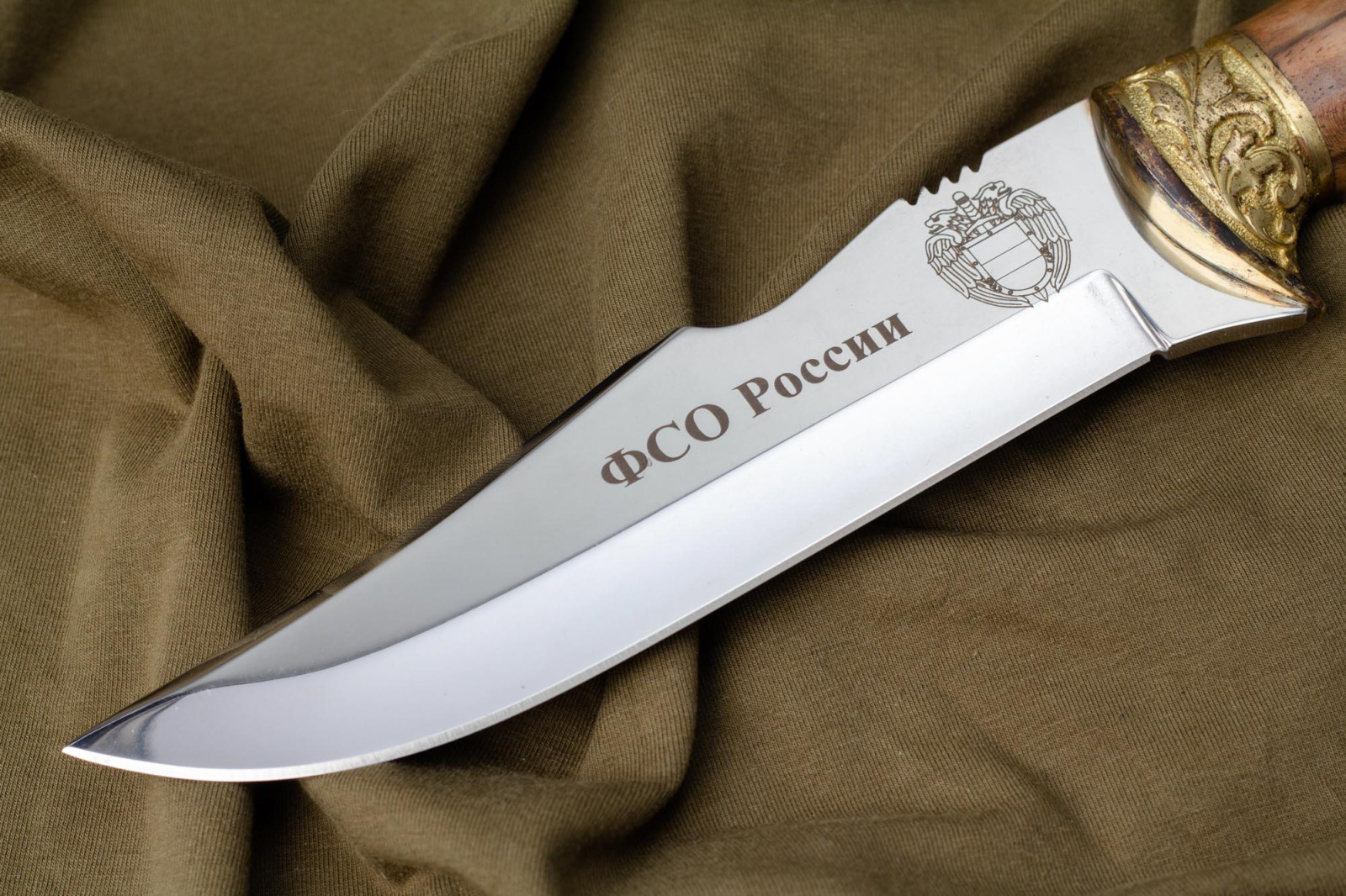 Нож Скорпион Малый Латунь с символикой ФСО Кизляр Нож Скорпион Малый Латунь с символикой ФСО Кизляр
