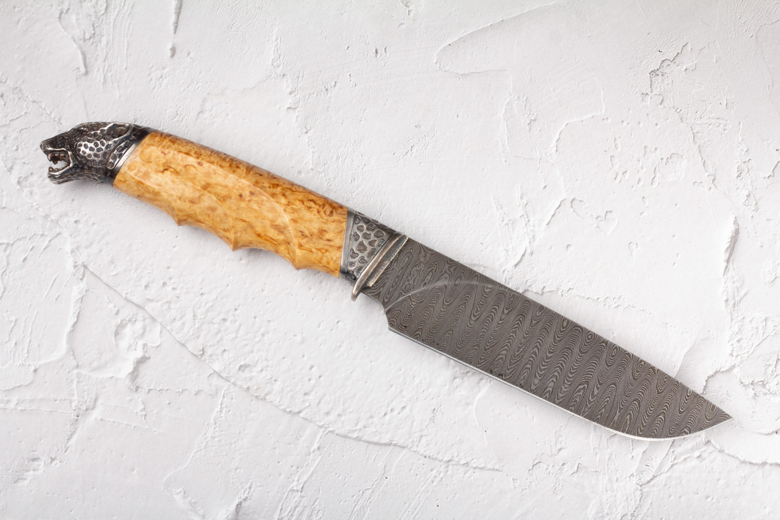 Нож Охота карельская берёза/дамаск ИП Эмиров Р.К. Кизляр