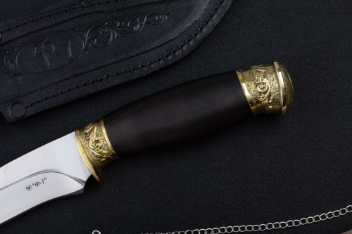 Нож Ф-1- 65Х13/латунь Беркут Кизляр