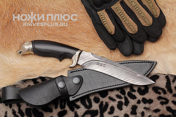 Нож Волк Сталь Дамаск Граб Нож Волк Сталь Дамаск Граб