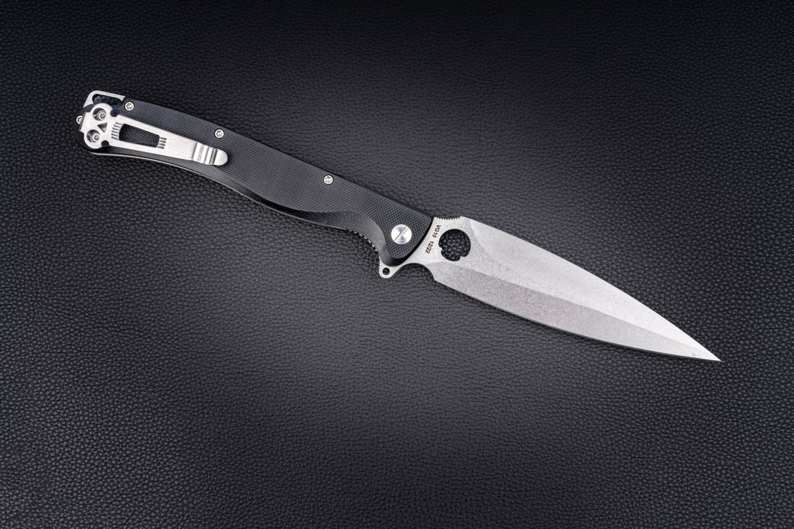 Складной нож Daggerr Vendetta Liner Lock stonewash сталь VG10, рукоять black G10