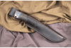 Нож добрый дамасск ZDI 1016 титановый тыльник и гарда