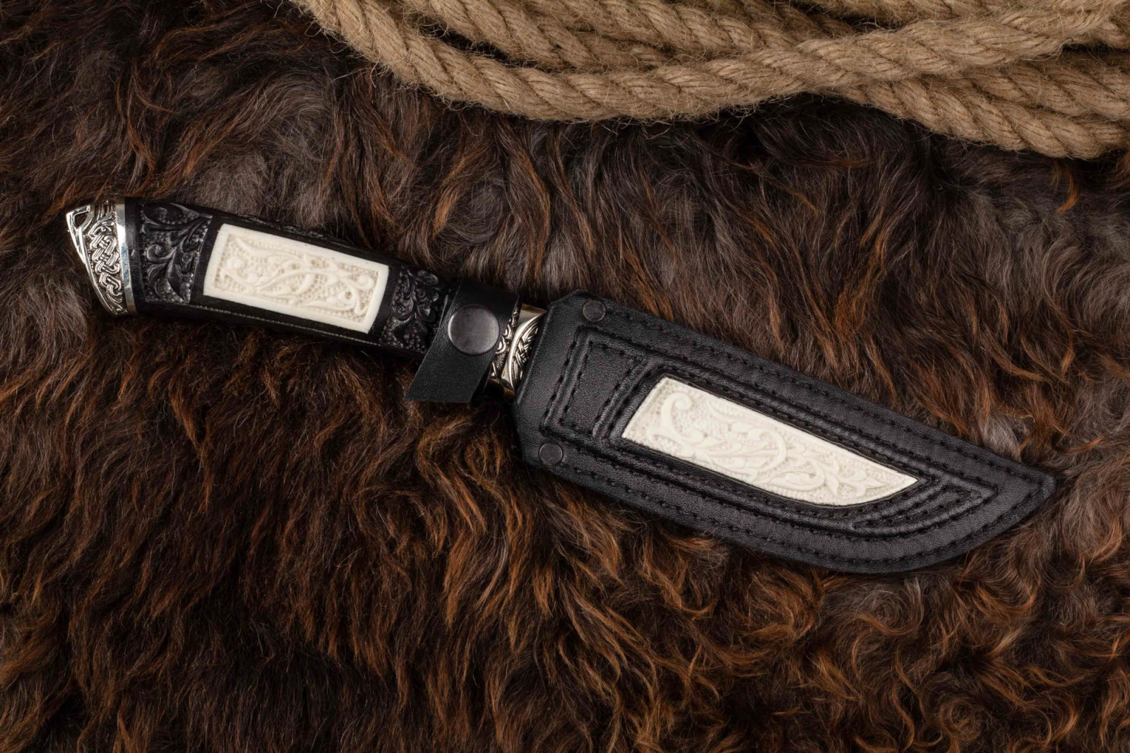 Нож Клык-2 дамаск (пила) Адамов